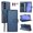 Blue, variant on For Samsung Galaxy S26 FE 5G 6.7inch Phone Case Wallet, RFID Blocking Magnetic Buckle Flip Leather TPU Cover with Card Holder Wrist Strap Shockproof Phone Case,Black,For Galaxy S26 FE 5G