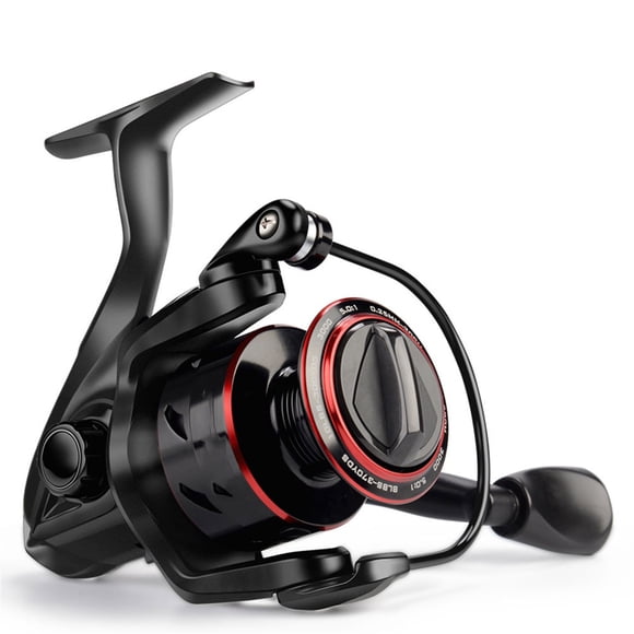 Super Léger Moulinet de Pêche Spinning 8KG Drag Max 5.0:1 Ratio de Vitesse Carpe d'Eau Douce, Cadre Squelet en Aluminium Rigide
