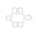 thumbnail image 2 of Milan 7-Piece Aluminum Outdoor Furniture Dining Table Set in Charcoal with Dining Table and Six -Cushioned Chairs, 2 of 2