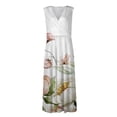 thumbnail image 5 of Titcea Summer Dresses for Women 2026 Deep V Neck Sleeveless Wrapped Chest Flowy Maxi Dresses Floral Printed Casual Elegant Dresses, Gifts for Mom/Her, 5 of 5