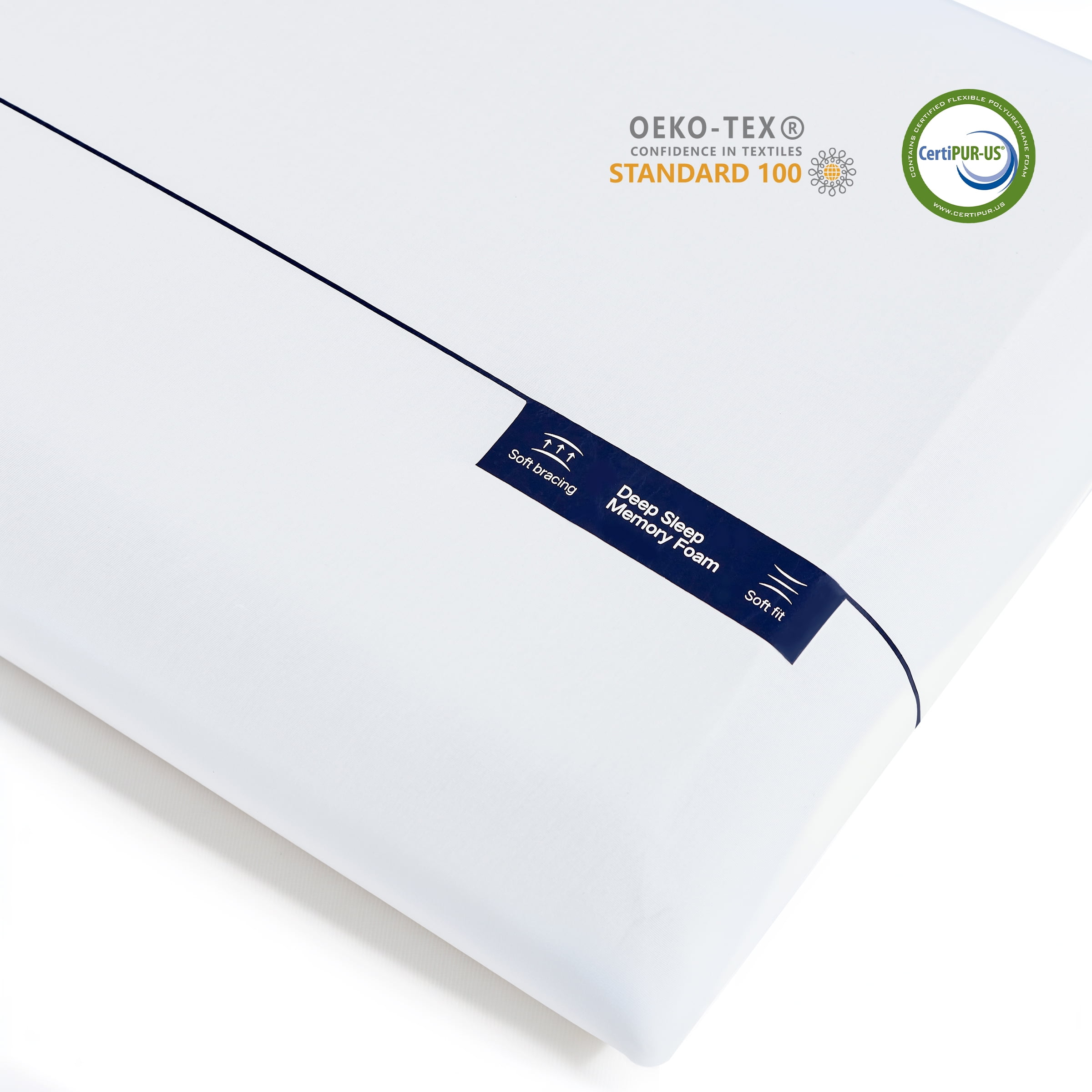 DyFun Gel Memory Foam Bed Pillow, Dual - Firmness  Queen Size Pillow - Neck Pain Relief for Side & Back Sleepers