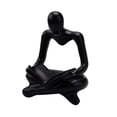 thumbnail image 2 of GUOOL Creative Abstract Thinker Statue Figurine Collectable Decorative Resin Sculpture Black, 2 of 9
