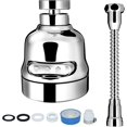 thumbnail image 1 of Cabezal rociador para grifo de fregadero de cocina, extensión de grifo a prueba de salpicaduras giratoria de 360 ​​° con manguera, el mejor filtro de grifo y ahorro de agua LingWen 9024715494214, 1 of 1