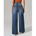 thumbnail image 4 of roswear Stretchy Loose Jeans for Women Wide Leg, 29.9" Inseam, Size 4-16, 4 of 6