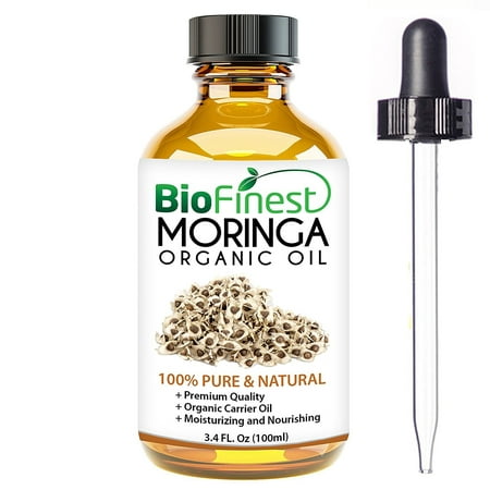 Biofinest Moringa Organic Oil - 100% Pure, Natural, Cold-Pressed - Premium Moisturizer - Soothe Acne, Psoriasis, Eczema, Dry Skins, Scars - FREE E-Book and Dropper (Best Oils For Eczema Treatment)