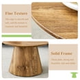 thumbnail image 2 of LUFTUT 25.6" Round Coffee Table, Small-Space Wood Coffee Table with Wide Pedestal Base, 1" Thick Engineered-Wood Top, Farmhouse/Scandi Accent Center Table for Living Room, 300 lb (Oak), 2 of 7