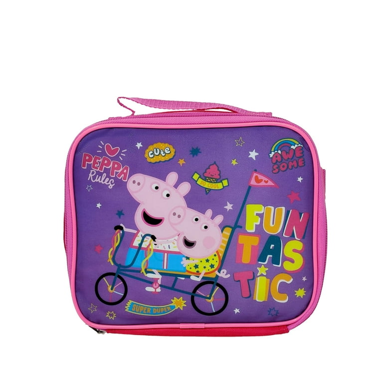 Peppa Pig Lunch Bag Insulated George Girls Pink Purple