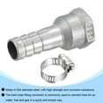 thumbnail image 4 of Uxcell 16mm Barb x 1/2PT Female Barb Hose Fitting Stainless Steel with Hose Clamp, 4 of 6