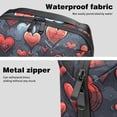 thumbnail image 4 of Hearts Battle Oxford Fabric Digital Pouch for Electronic Devices, Waterproof Travel Case for Cell Phone Charger, Hard Drive, and Cords - 5.9x9.44x3.14 inches, 4 of 6