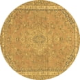 thumbnail image 1 of Ahgly Company Indoor Round Abstract Brown Modern Area Rugs, 4' Round, 1 of 4
