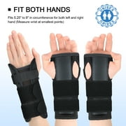 Wrist Brace with Removable Metal Wrist Splint for Carpal Tunnel Night Support,Right & Left Hand,S