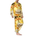 thumbnail image 3 of Bingfone Men'S Pajama Set 2 Piece Loungewear Pjs, Long Sleeve With Pajama Pants-Honey Bee, 3 of 9