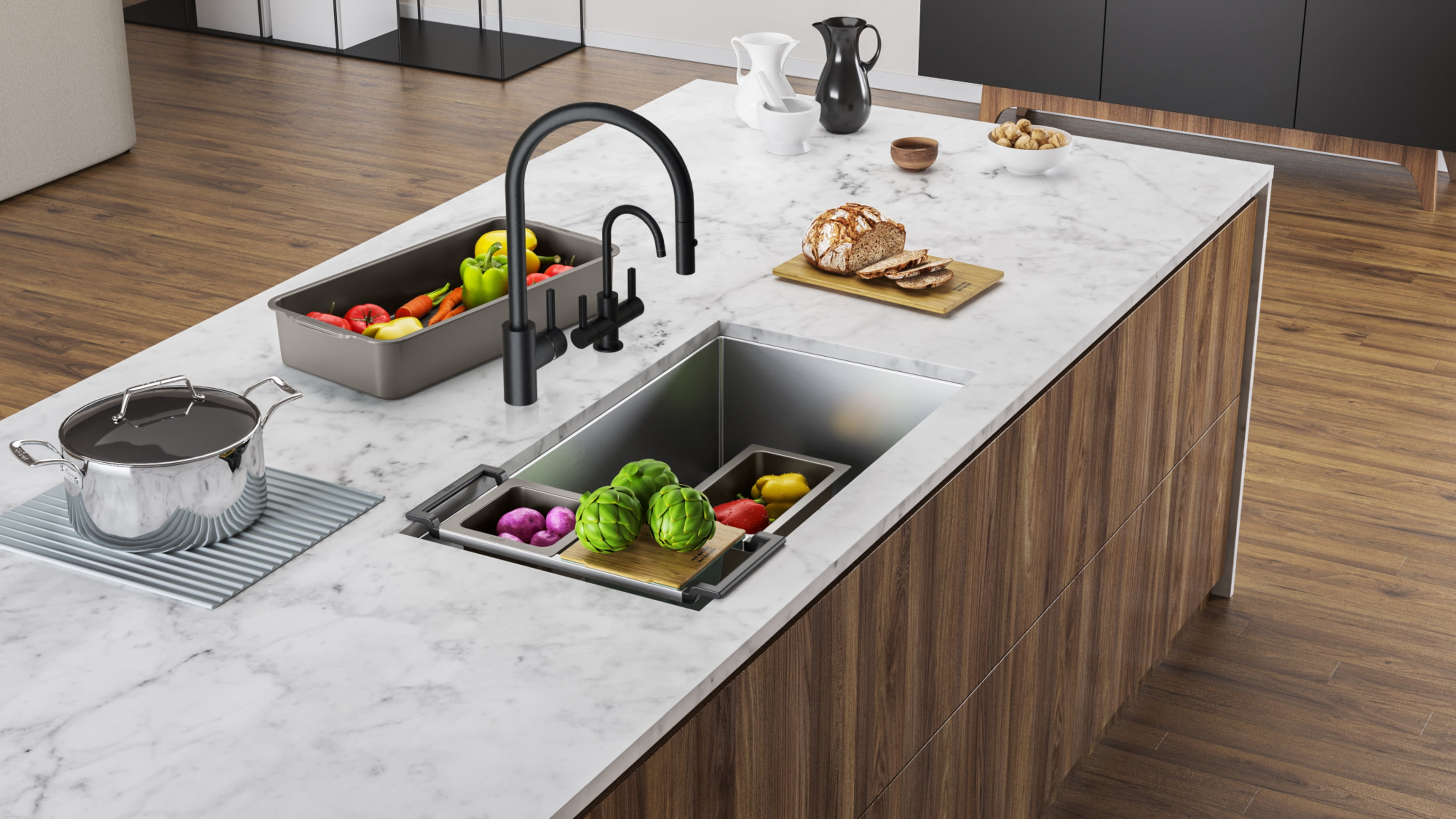 Franke Eos-Pd Eos Neo 1.75 GPM Single Hole Pull Down Kitchen Faucet - Stainless Steel