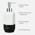 thumbnail image 4 of Siaomo Soap Dispenser with Pump, [8.45 oz] Resin with Marble Finish, Hand Soap Dispenser for Bathroom, Dish Soap Dispenser for Kitchen, Refillable Liquid - White and Black splice, 4 of 9