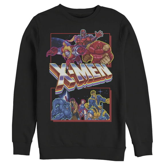 Men's Marvel X-Men Arcade Crew Sweatshirt Black Medium