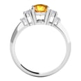 thumbnail image 4 of AoneJewelry 10K White Gold Oval Citrine and Diamond Ring 1.55 Carat Gemstone Jewelry for Women, 4 of 5