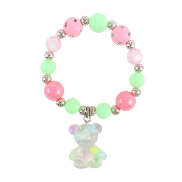 Set De 8 Joyas De Madera Para Niñas, 4 Collares Y 3 Pulseras De Unicornio, Colores Brillantes, Artesanales