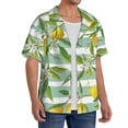 thumbnail image 4 of Disketp Men's Hawaiian Lemon Print Shirts Button Down Holiday Beach Shirts-3X-Large, 4 of 7