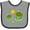 Heather and Black, variant on Inktastic Fishing Frogs Cute Fisherman Boys Baby Bib