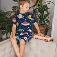thumbnail image 4 of Fotbe Planets and Stars Pijama Estampada de 2 Piezas para Niños – Ropa de Dormir de Manga Corta Cómoda para Niños y Niñas, Camiseta y Shorts de Algodón-Large, 4 of 6