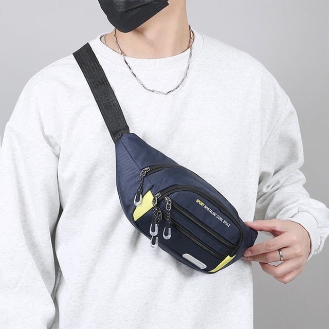 Bolso Bandolera De Nailon Bolso bandolera impermeable azul para hombre, multifuncional, para deportes al aire libre (1 unidad) JASKFLY
