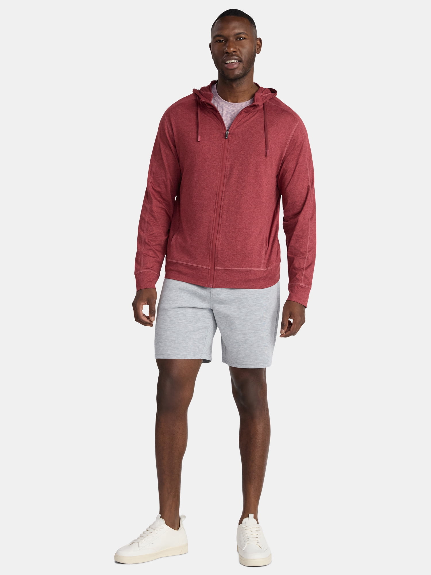 Athletic Works Men's and Big Men's ButterCore Soft Full Zip Hoodie, Sizes S-3XL