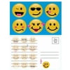6 Summer Camp Stationery Postcards for Kids,3 Each Design (Emoji)