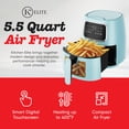 thumbnail image 5 of Kitchen Elite 5.5 Qt Digital Air Fryer, 7-in-1 Small Airfryer with LED Screen, Blue, 5 of 8