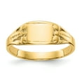 thumbnail image 1 of 14k Yellow Gold Rectangular Baby Signet Ring, 1 of 9