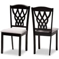 thumbnail image 2 of Baxton Studio Delilah Modern and Contemporary Grey Fabric Upholstered and Dark Brown Finished Wood 2-Piece Dining Chair Set, 2 of 7