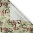 thumbnail image 4 of Ambesonne Winter Valance Pack of 2, Peacocks and Snowflakes, 54"X12", Ruby Olive Green Cream, 4 of 5