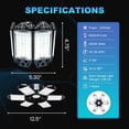 thumbnail image 7 of Zechuan LED Garage Light, 200W Plug-in Led Shop Light with 6+1 Adjustable Panels –Linkable, 20000LM Super Bright Deformable Ceiling Warehouse Light –Perfect for Garage, Attic, Workspace- 2 Pack, 7 of 7