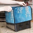 thumbnail image 7 of Xecao Hanging Orchids Floral Blue Print 2 Slice Toaster Cover with Pockets, Small Appliance Cover, Dust and Fingerprint Protection, Machine Washable, 7 of 7