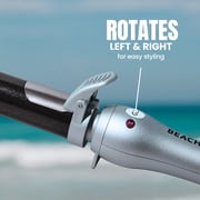 Beachwaver Pro Series Ceramic Rotating Curling Iron, Silver, 1.25 inch