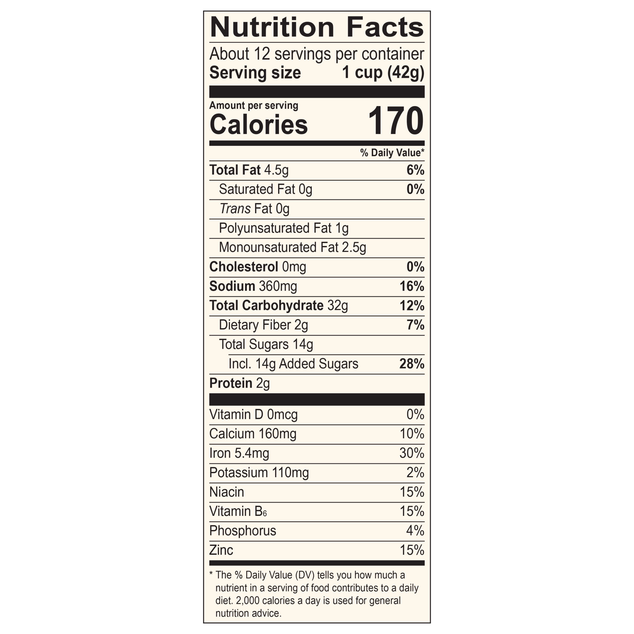 Mom's Best Honey Grahams Breakfast Cereal, Crunchy Whole Grain Cereal, 17.5 oz Family Size Box