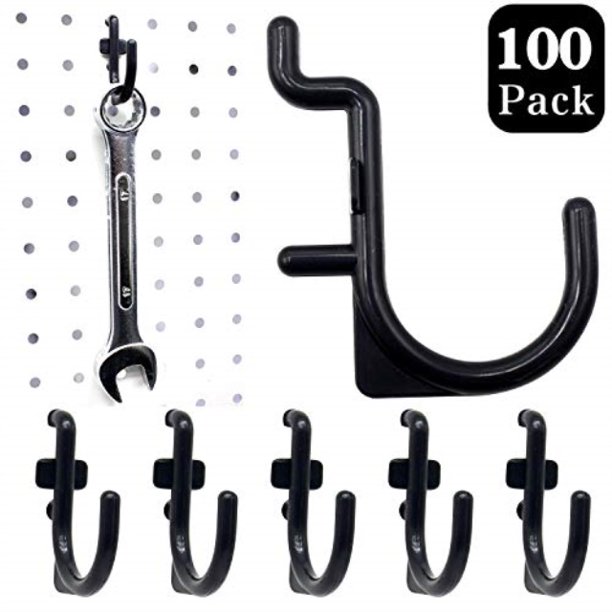pegboard hooks 100 packs large size j shape peg hooks black hooks