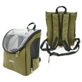 thumbnail image 2 of Airline Approved Dog and Cat Backpack Carrier for Small Dogs - Water, Stain Proof Dog Hiking Backpack with Mesh Cover, Waist Belt - SAGE-LEATHER, 2 of 7