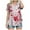Red, variant on Towmus Halloween Clothes for Women Plus Size Casual V Neck Funny Tops Print Short Sleeve T-Shirt