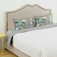 thumbnail image 3 of Yayeee Pillowcase Queen Size Set of 2 Satin Wrinkle Resistant Envelope Pillow Case, Floral Forest Pattern, 3 of 8