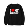 thumbnail image 2 of I LOVE MY BOYFRIEND Couple Text Valentine's Day Gift Sweatshirt Women Man O-neck Long Sleeve 2025 New Fashion Casual Streetwear., 2 of 4