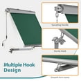 thumbnail image 5 of MCombo Patio Window Awnings 6.25'x8', Fully Assembled Manual Retractable Sunshade Canopy for Windows, 4167 (Dark Green), 5 of 8