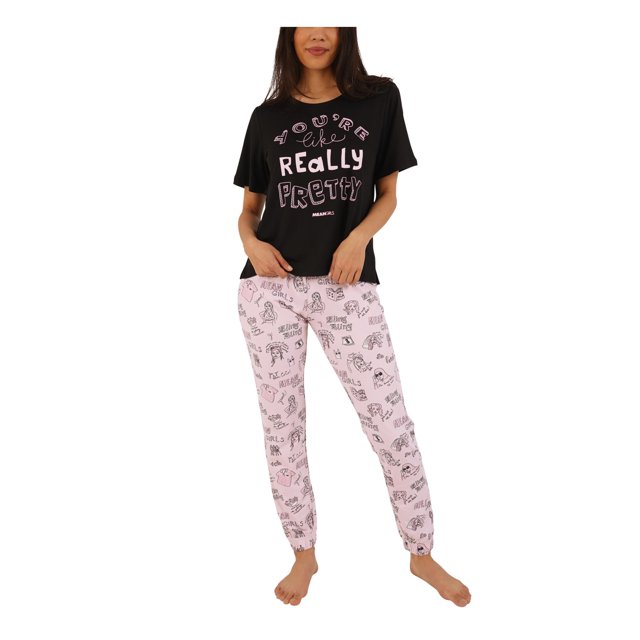 RETROSPECTIVE Co. Ensembles Rose Bande Élastique Graphique Manches Courtes Col Rond T-Shirt Revers Taille TG