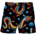 thumbnail image 1 of Dragon Totem Graphic Beach Shorts Pants Men y2k 3D Printing Surf Board Shorts Summer Hawaii Swimsuit Swim Trunks Cool Ice Shorts Fivean unisex, 1 of 2