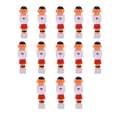 thumbnail image 3 of Suzo-Happ Set of 26 Blue and Red Foosball Men with Rounded Feet, 3 of 4