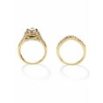 thumbnail image 2 of PalmBeach Jewelry 1.67 TCW Round Cubic Zirconia 2-Piece Halo Bridal Set in Yellow Gold-Plated or Platinum-Plated Sterling Silver, 2 of 5