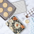 thumbnail image 5 of Yayeee Pot Holders Kitchen Heat Resistant with Pockets 7"x9.8" Cotton Oven Cooking Hot Pads, Gray Floral Pattern, 5 of 7