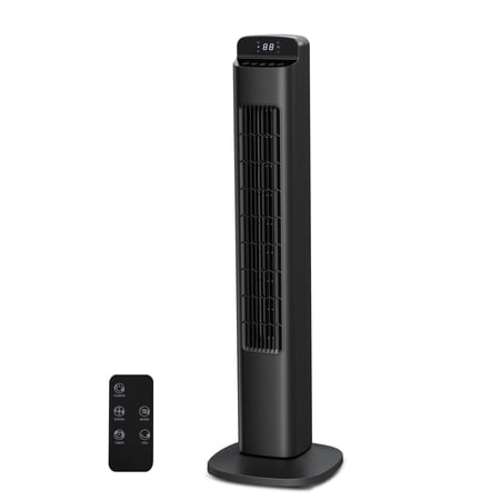 WAA 36"WiFi Enabled Tower Fan,6.7m/s Max Airflow with 80°Oscillation,Touch LED Display&Remote Control,Low Noise Standing Fan for Bedroom,Living Room&Home Office