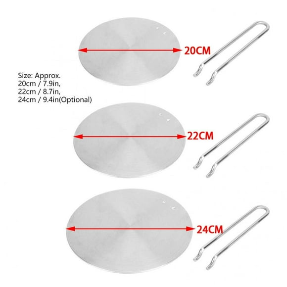 xinxixnxx Induction Adapter Heat Diffuser Converter induction stove diffuser plate glass top Hob Adapter Plate f/Gas Stove 24cm