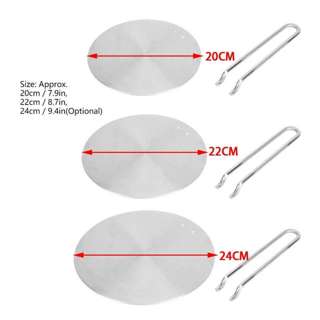 xinxixnxx Induction Adapter Heat Diffuser Converter induction stove diffuser plate glass top Hob Adapter Plate f/Gas Stove 24cm