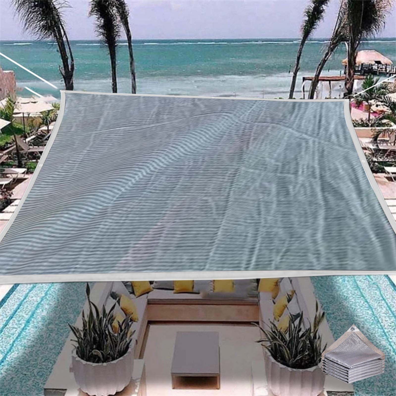 Xecvkr Sunshade Heat Insulation Outdoor Net Polyethylene UV Blocker Weather Resistant Garden Patio Greenhouse Plants Protection Shade Cloth 1 Pack Silver